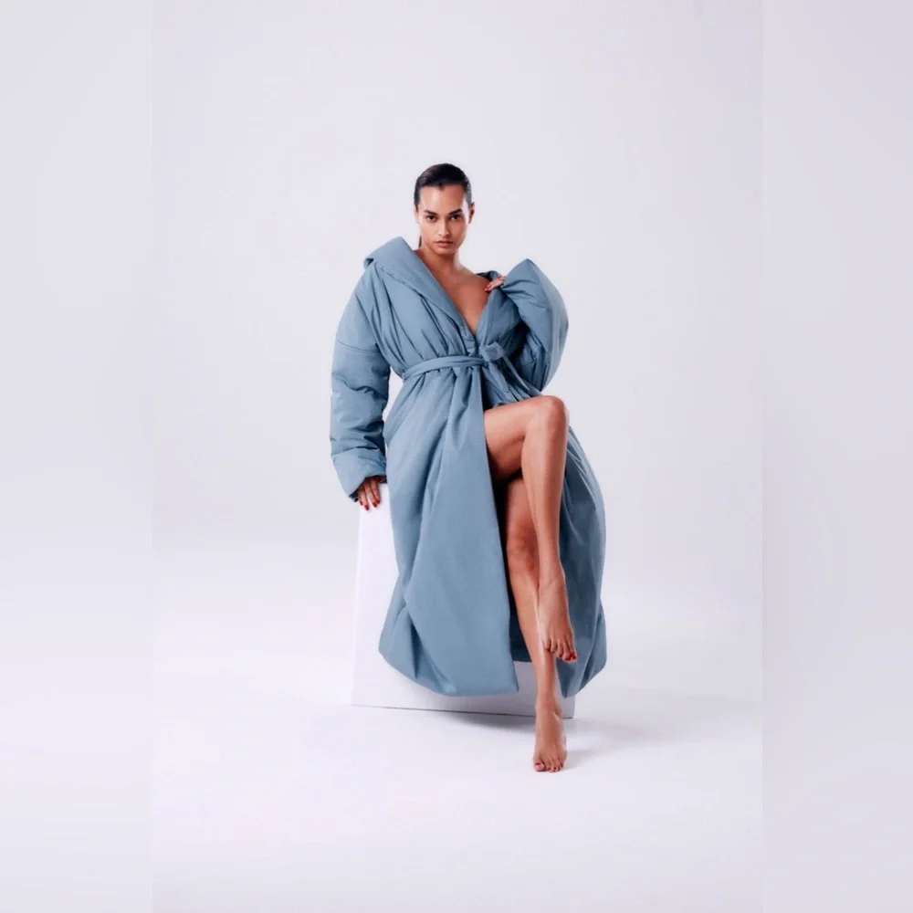 SOLD SKIMS COTTON DUVET ROBE, Size XXS, $475 - Picture 11 of 14